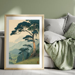Japanse Landschapsillustratie Kunst Antiek Poster