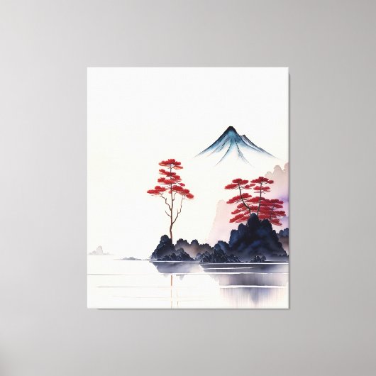 Japanse landschapskunst Canvas Afdruk (Voorkant)