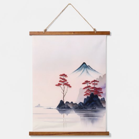  Japanse landschapskunst Hangend Wandkleed (Voorkant)