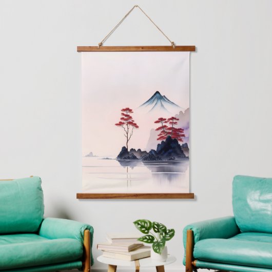  Japanse landschapskunst Hangend Wandkleed (Woonkamer)