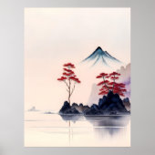  Japanse landschapskunst Poster (Voorkant)