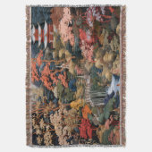 Japanse landschapskunst: waterval en dorp deken (Voorkant Verticaal)