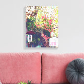 Japanse landschapslang canvas afdruk (Insitu (Woonkamer))