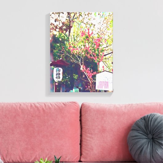 Japanse landschapslang canvas afdruk (Insitu (Woonkamer))