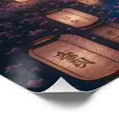 Japanse Lantaarn Festival Art Perfect Poster (Hoek)