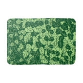 Japanse Leaf Print, Emerald and Lime Green Badmat (Voorkant)