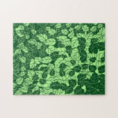 Japanse Leaf Print, Emerald and Lime Green Legpuzzel (Horizontaal)