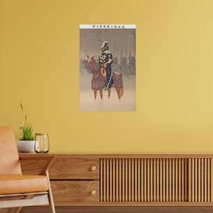 Japanse leger is geland Kobayashi Kiyochika Meiji Poster