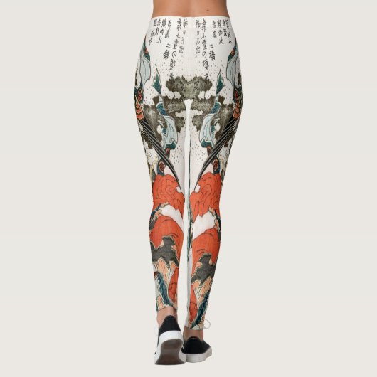Japanse Leggings van Hokusai - Koel (Achterkant)