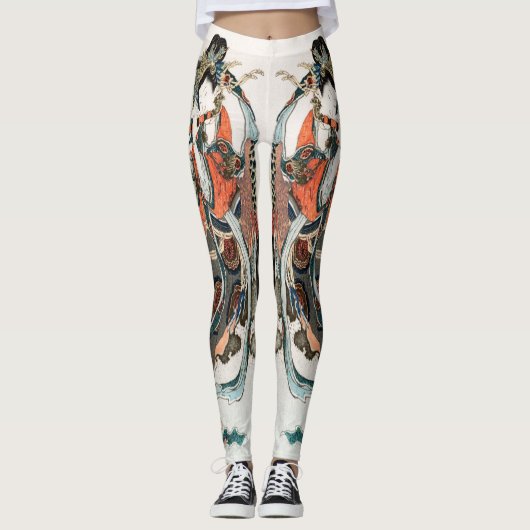 Japanse Leggings van Hokusai - Koel (Voorkant)