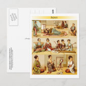 Japanse levensstijl op traditionele mat vloeren briefkaart (Voorkant / Achterkant)