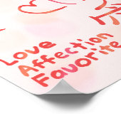 Japanse liefde Kanji Stroke Order Poster (Hoek)