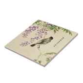 Japanse  Lila reservekeramische Tegel Tegeltje (Zijkant)