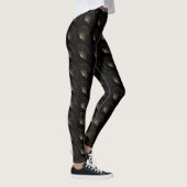 Japanse line Art Gold Japanse ventilator Leggings (Rechts)