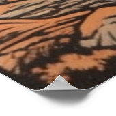  Japanse Linocut pratst boeddha Poster (Hoek)