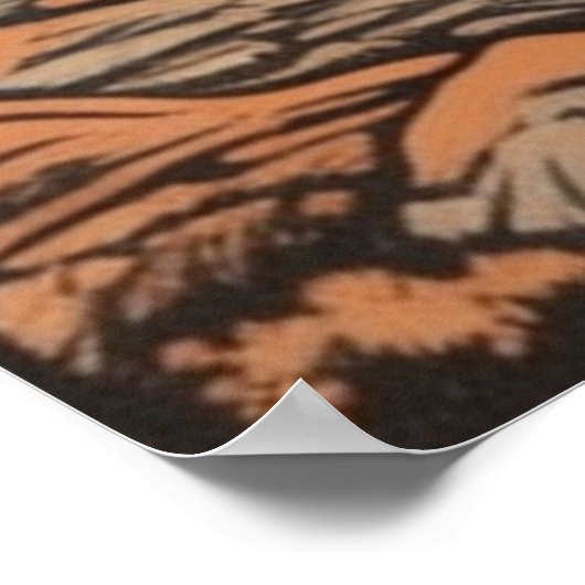  Japanse Linocut pratst boeddha Poster (Hoek)