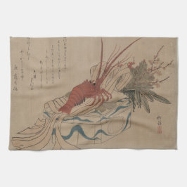  Japanse Lobster Art Afbeelding Kitchen Towel Theedoek