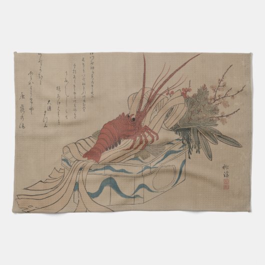  Japanse Lobster Art Afbeelding Kitchen Towel Theedoek (Horizontaal)