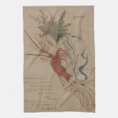  Japanse Lobster Art Afbeelding Kitchen Towel Theedoek (Verticaal)