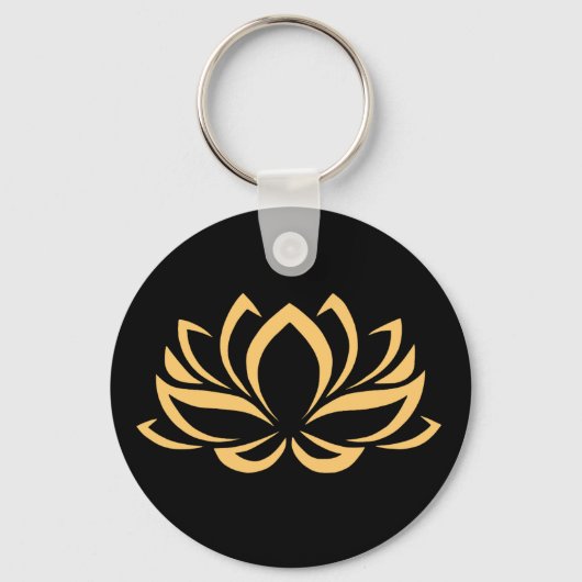 Japanse Lotus Flower Blossom Sleutelhanger (Voorkant)