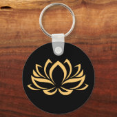 Japanse Lotus Flower Blossom Sleutelhanger (Voorkant)
