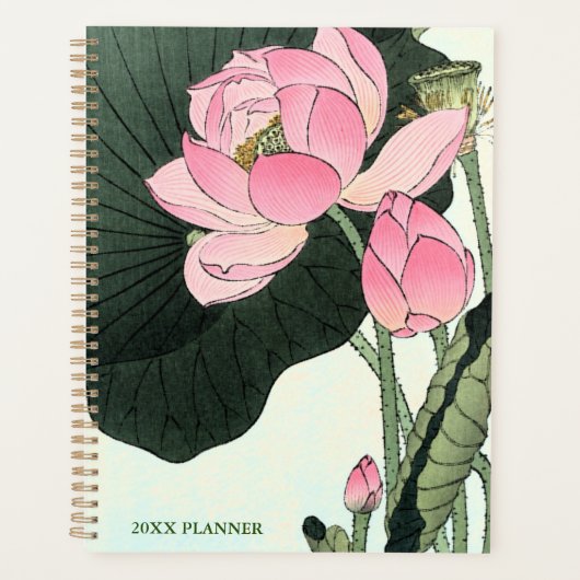 Japanse Lotus Flower -  fijne kunst Planner (Voorkant)