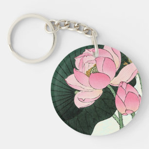 Japanse Lotus Flower -  fijne kunst Sleutelhanger