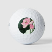 Japanse Lotus Flower -  fijngemaakte Golfbal Golfballen (Voorkant)