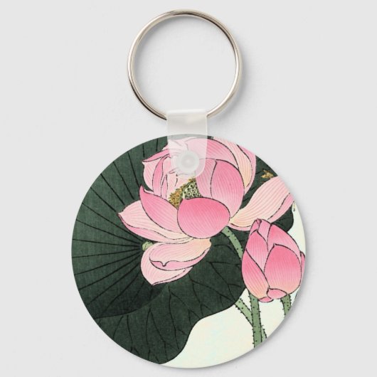 Japanse Lotus Flower -  Fine Art Sleutelhanger (Voorkant)