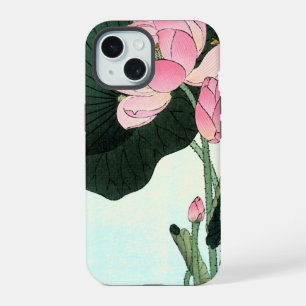 Japanse Lotusbloem   Vintage Fijne Kunst iPhone 15 Case