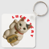 Japanse Lucky Cat Charm Sleutelhanger (Achterkant)