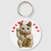 Japanse Lucky Cat Charm Sleutelhanger (Achterkant)