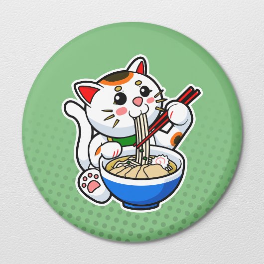 Japanse Lucky Cat Feast op Ramen Magneet
