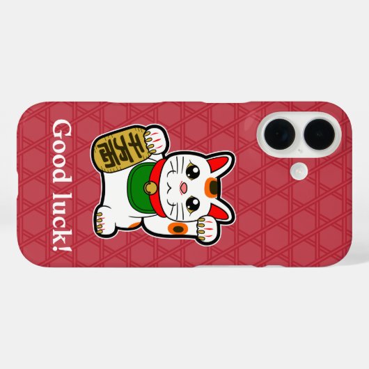 Japanse Lucky Cat Hoesje-Mate iPhone Case (Achterkant (horizontaal))
