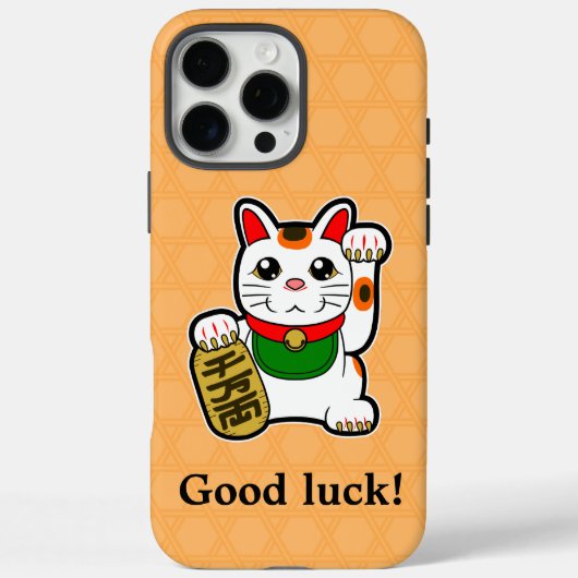 Japanse Lucky Cat Hoesje-Mate iPhone Case (Achterkant)