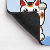 Japanse Lucky Cat op maat Muismat (Hoek)
