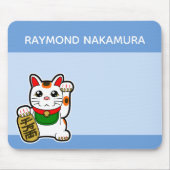 Japanse Lucky Cat op maat Muismat (Voorkant)