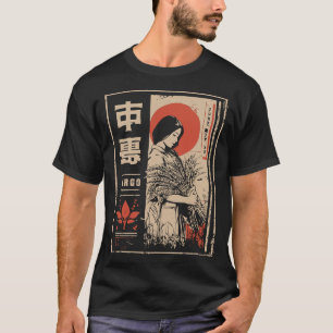 japanse maagdierenriem   Red Sun Maiden T-shirt