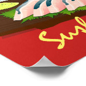 Japanse maaltijden: zwart poster (Hoek)