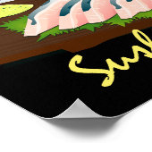 Japanse maaltijden: zwart poster (Hoek)