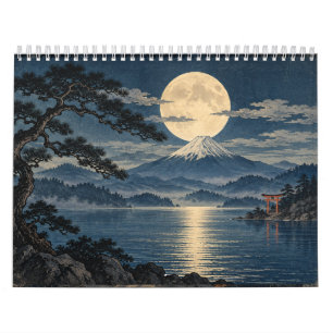 Japanse maanverlichte nachten 2027 kalender Ukiy