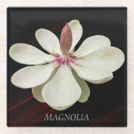 Japanse Magnolia Bloom Bloemen Glazen Onderzetter