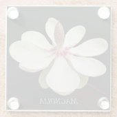 Japanse Magnolia Bloom Bloemen Glazen Onderzetter (Achterkant)