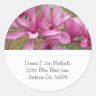 Japanse Magnolia Blossom Address Stickers