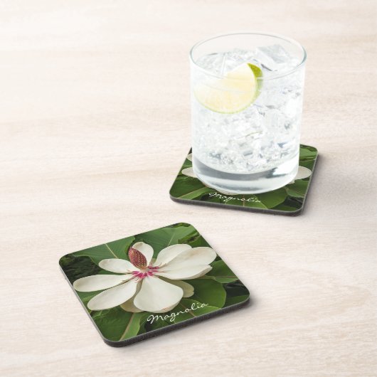 Japanse Magnolia Blossom Floral Bier Onderzetter (Rechterzijde)