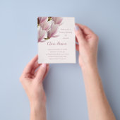 Japanse Magnolia Budget Bridal Shower Uitnodiging Flyer (Hand)
