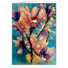 Japanse Magnolia waterverf batik