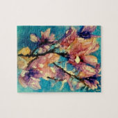 Japanse Magnolia waterverf batik Legpuzzel (Horizontaal)