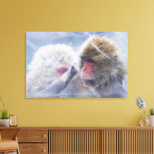 Japanse makaken (Macaca fuscata) Canvas Afdruk (Insitu (Woonkamer))