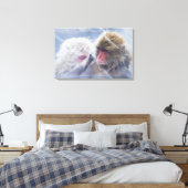 Japanse makaken (Macaca fuscata) Canvas Afdruk (Insitu (Slaapkamer))